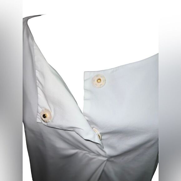 Prada White Bubble Mini Dress Blouse with Pockets - Picture 6 of 16